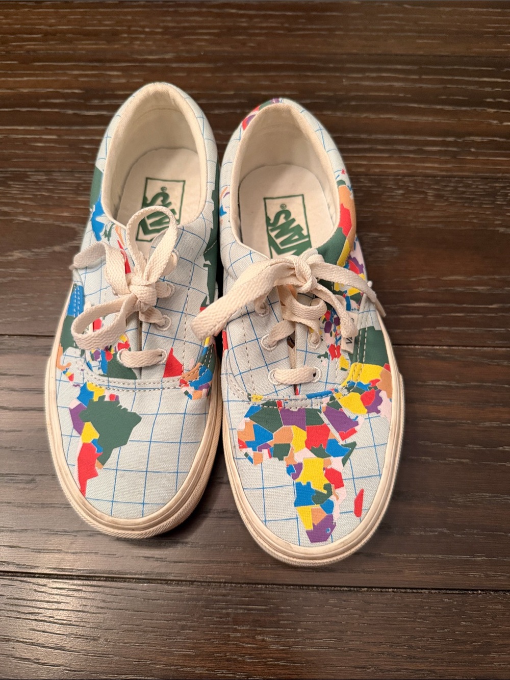 Vans save the planet collection Map Print Canvas Sneakers - White Multicolor